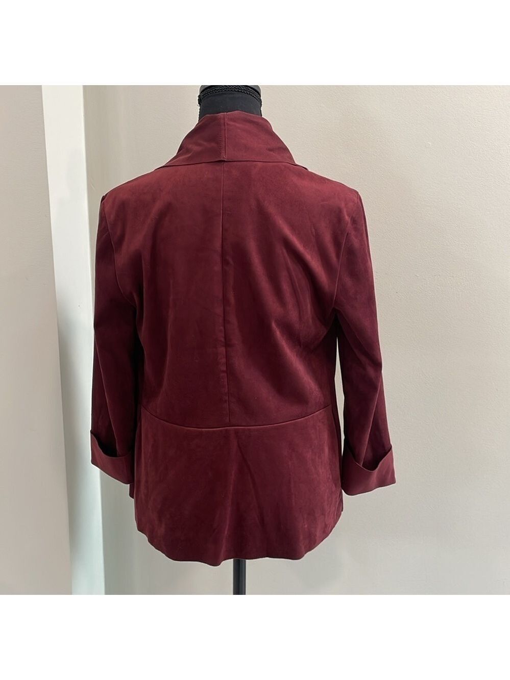 Kut from the Kloth Maroon faux suede jacket blazer size S - Picture 4 of 6